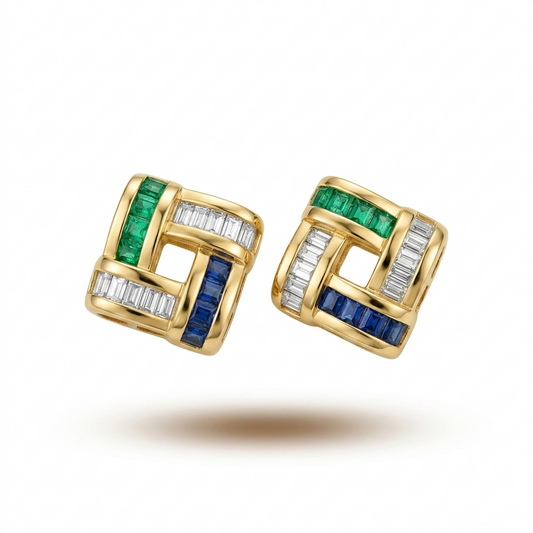 Knot channel earrings