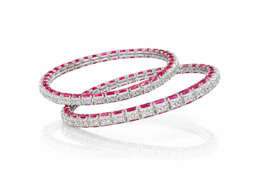 Ruby Diamond Bangles