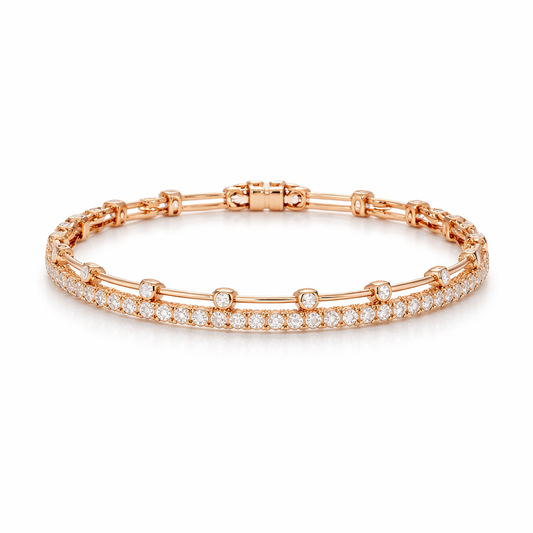 Double Layer Tennis Bracelet