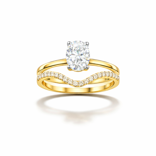 Stackable Engagement Set In Moissanite