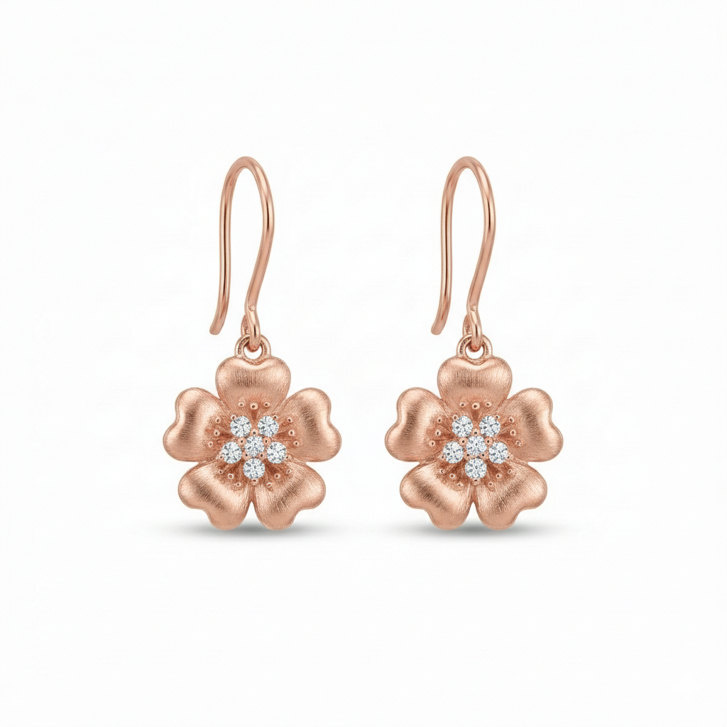 Gold Flower Earrings
