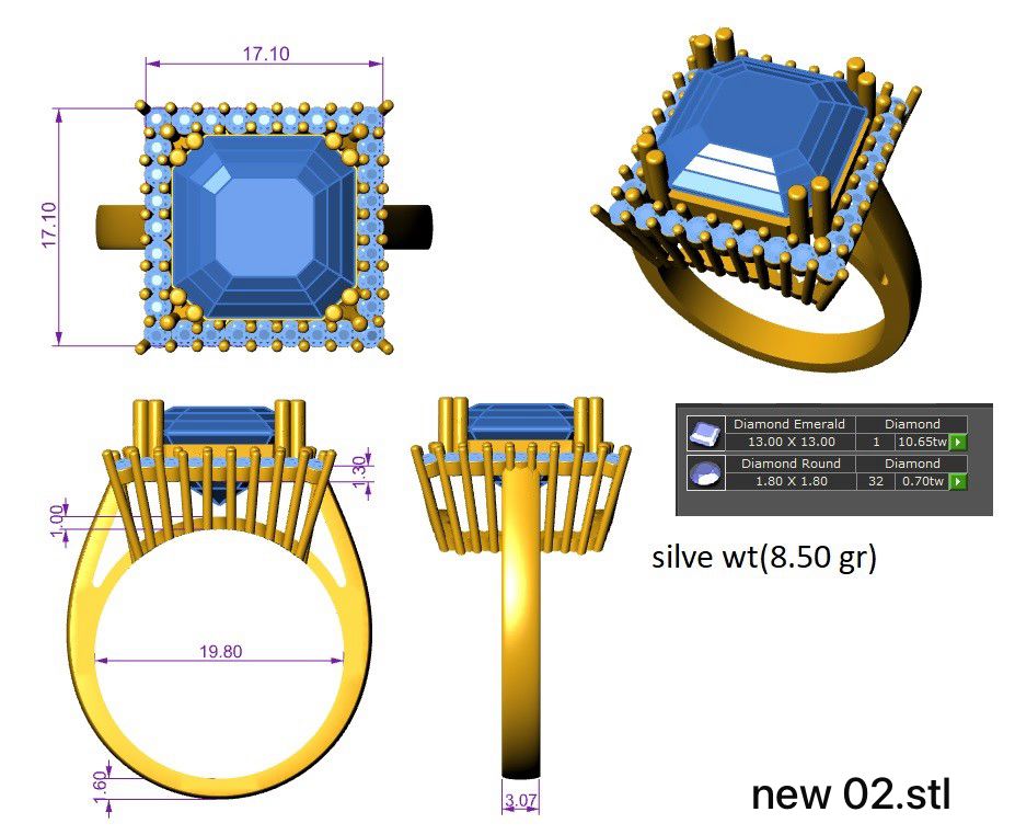 Shahi Panna Ring