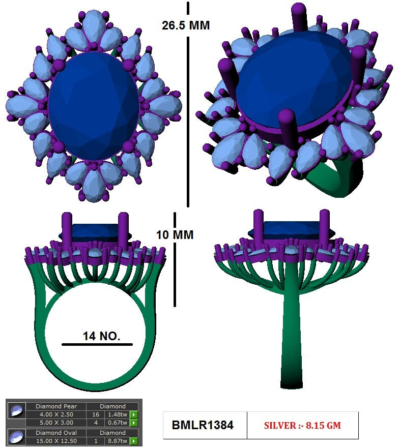 Emerald Cocktail Onyx Ring