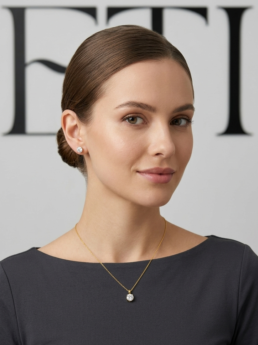 Solitaire Pendant Set