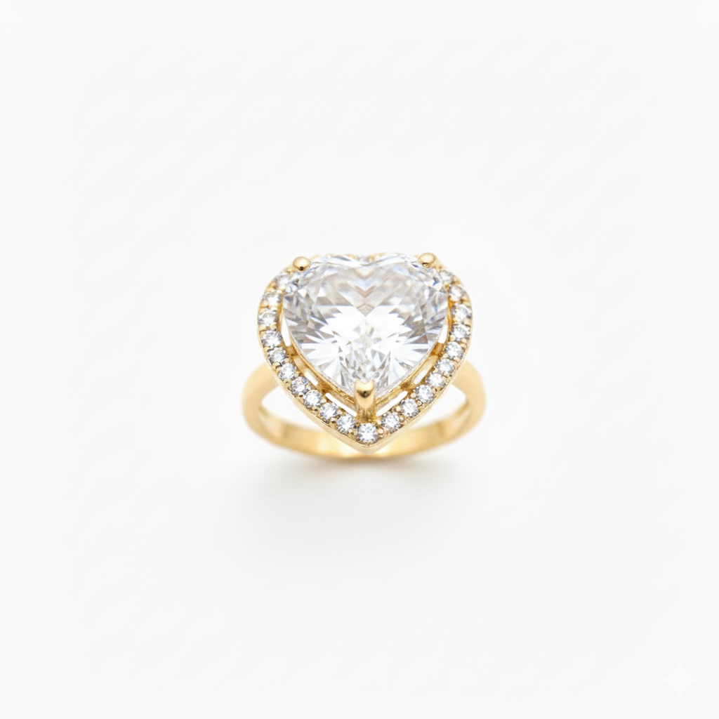 Sparkling Heart Ring