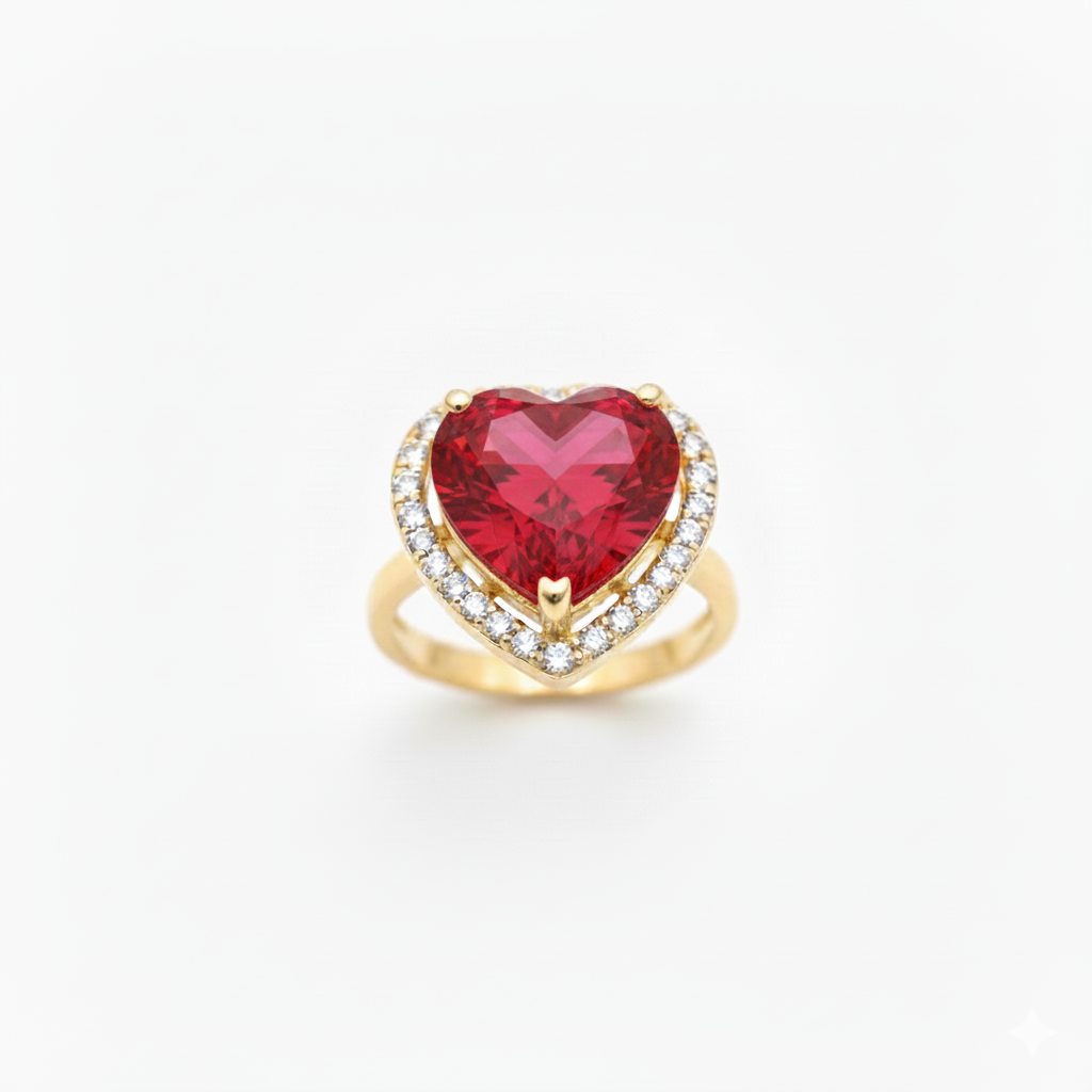 Sparkling Heart Ring