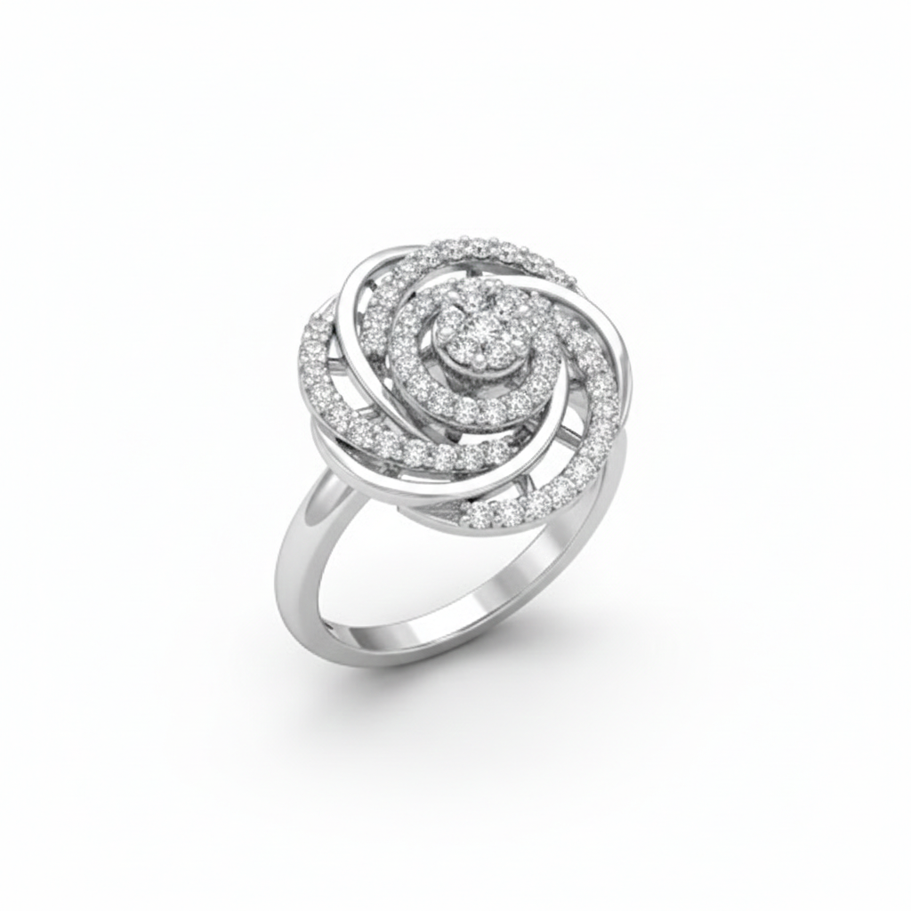 Spiral Diamond Ring