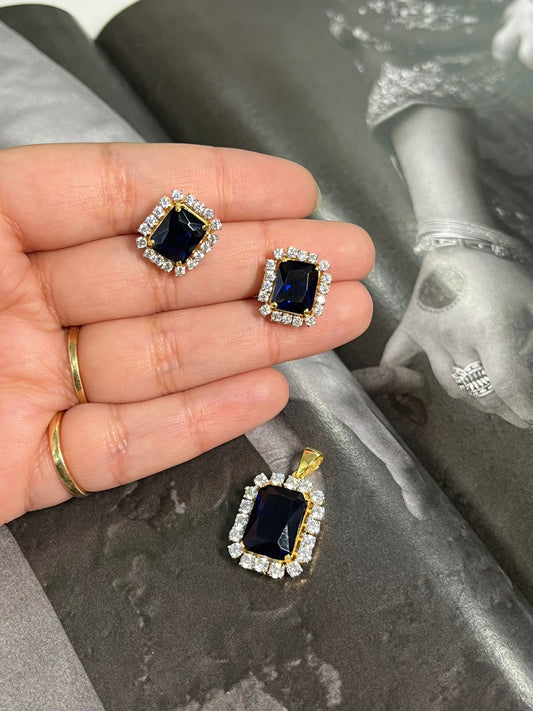 Sapphire Pendant Set