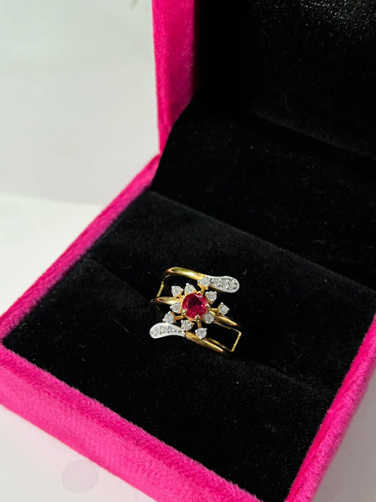 Scarlet Harmony Ruby Ring