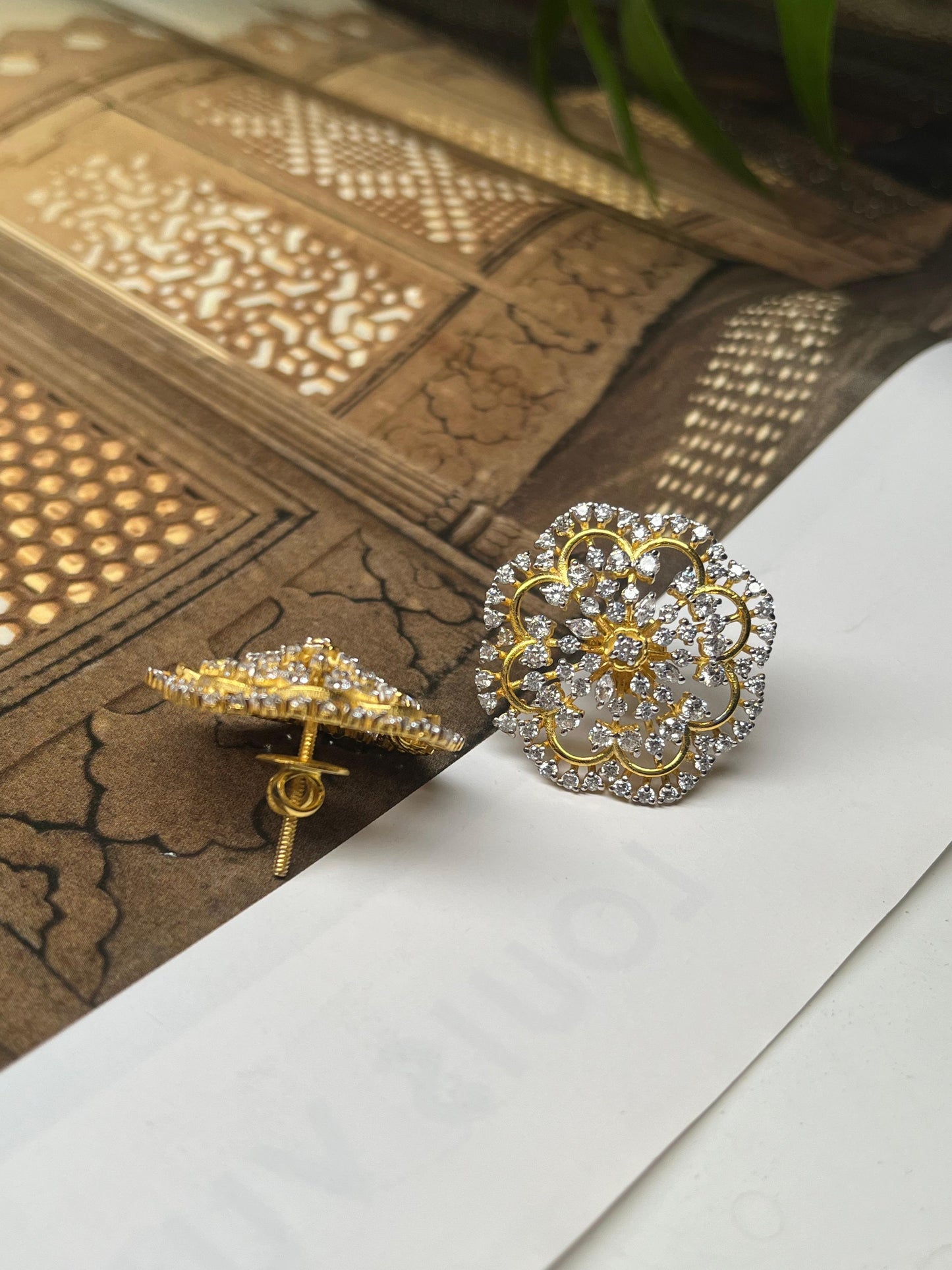 Dazzling Floral Diamond Earrings