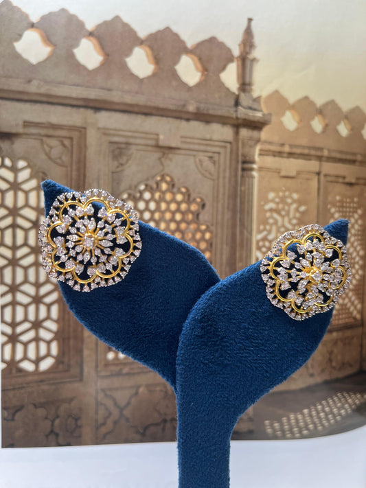 Dazzling Floral Diamond Earrings
