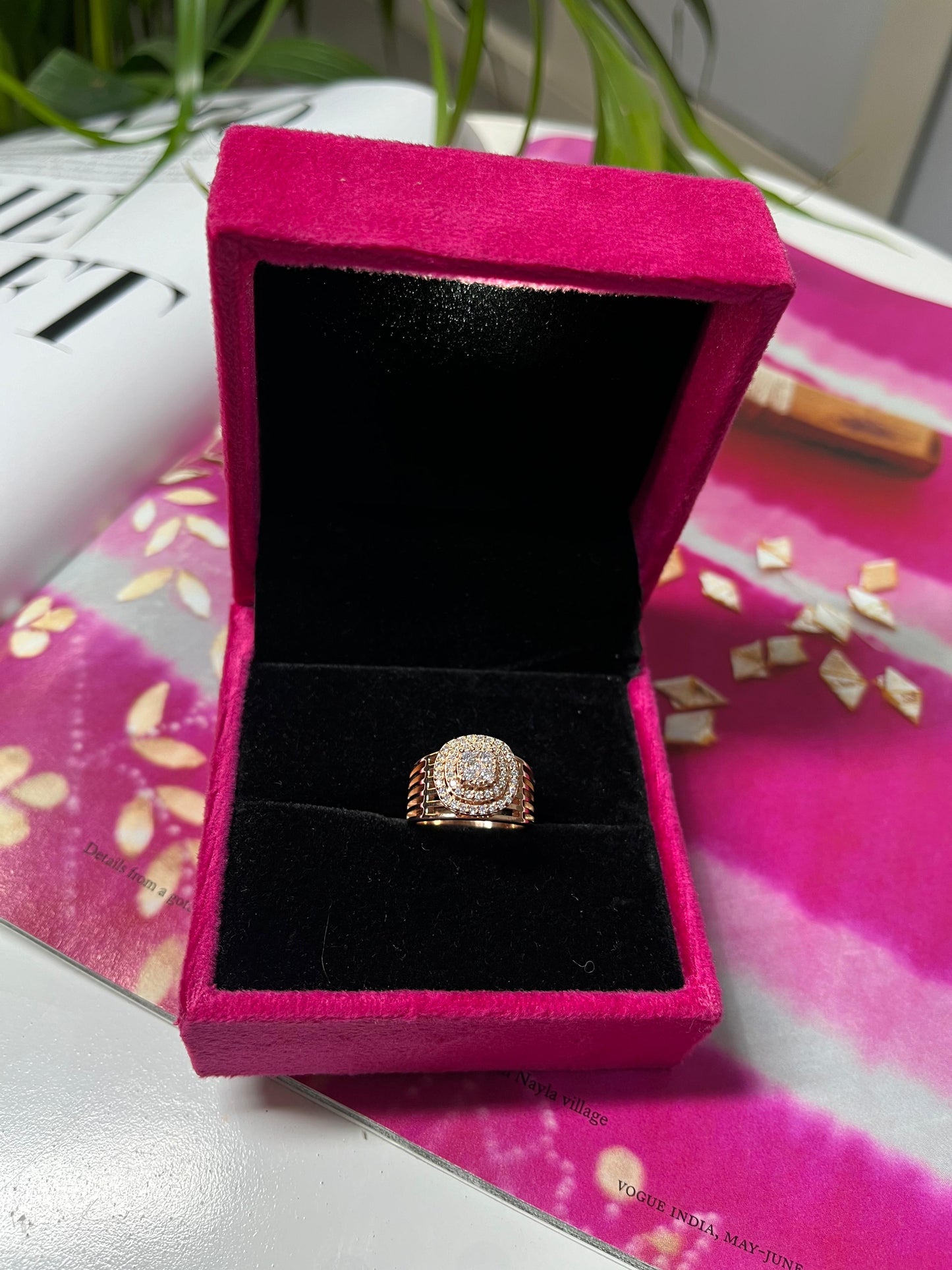 Halo Cushion Diamond Ring