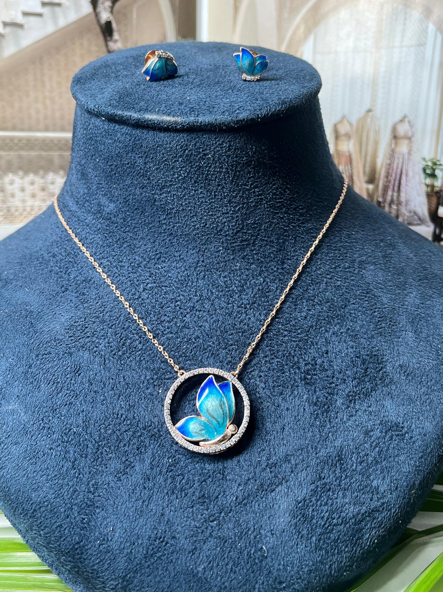 Butterfly Pendant Set