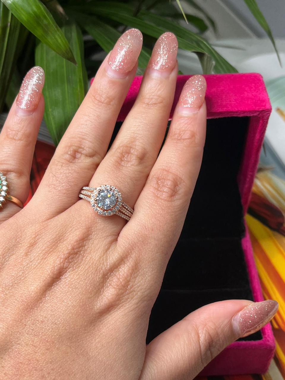 Solitare Multi Band Ring