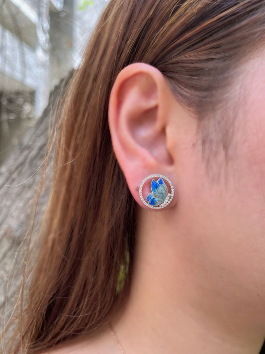 Butterfly Circle Earrings