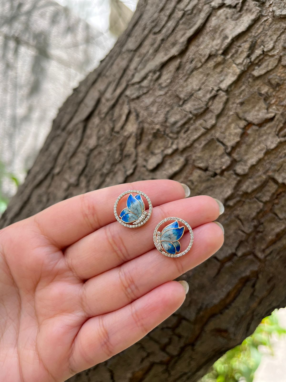 Butterfly Circle Earrings