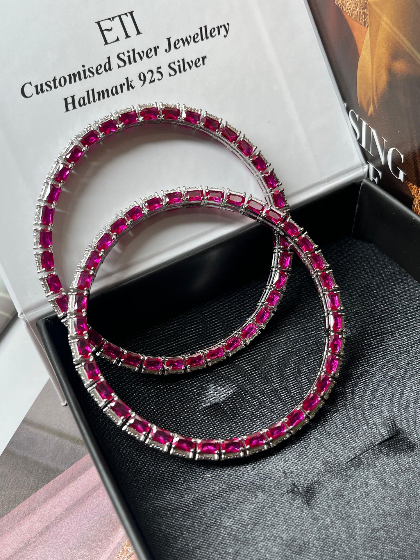 Ruby Diamond Bangles