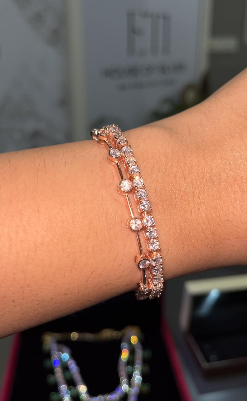 Double Layer Tennis Bracelet