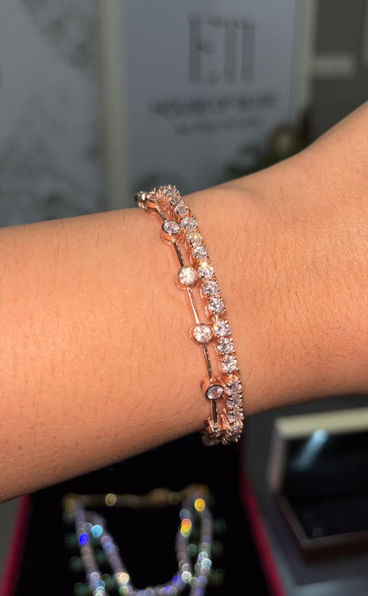 Double Layer Tennis Bracelet