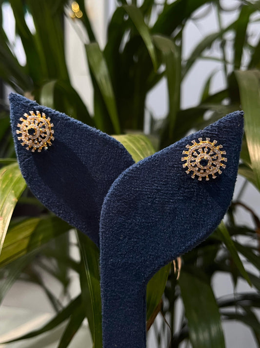Sapphire Diamond Floral studs