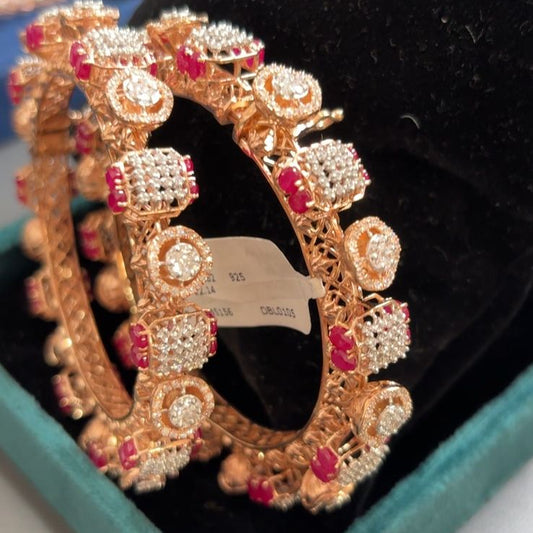 Ruby Floral Bangle