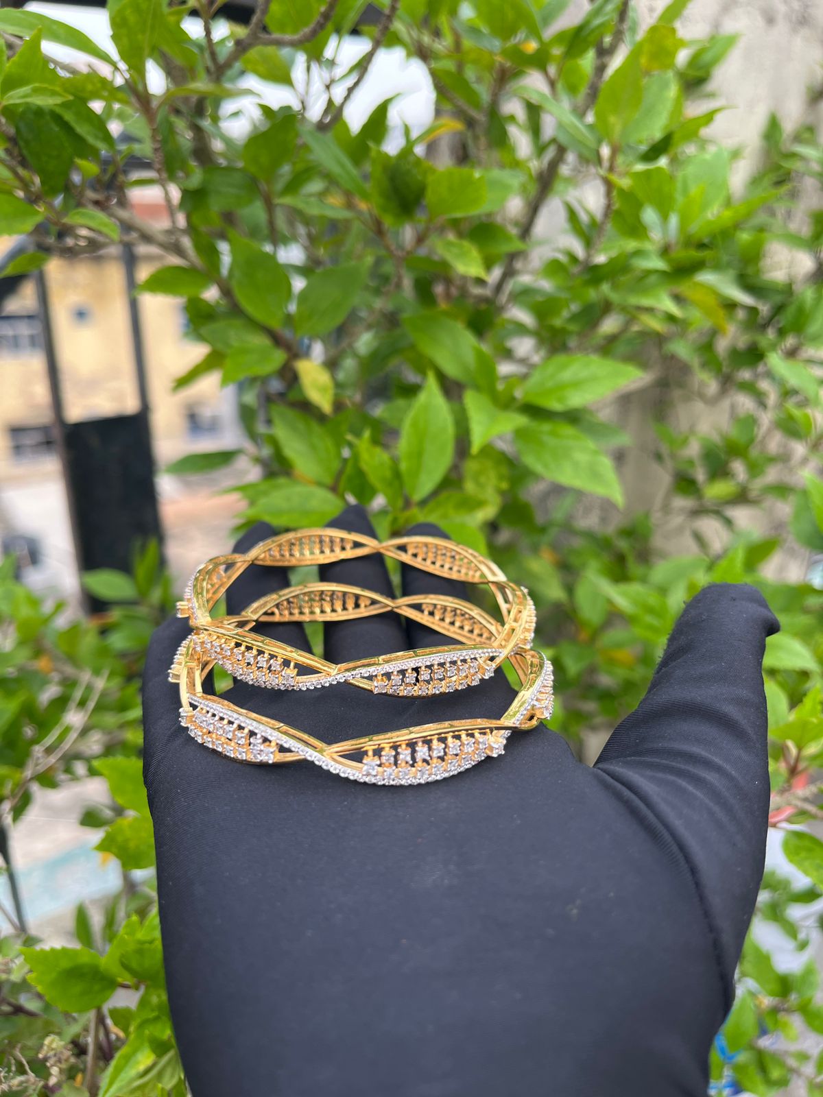 Wave Cut Bangles