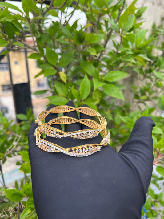Wave Cut Bangles