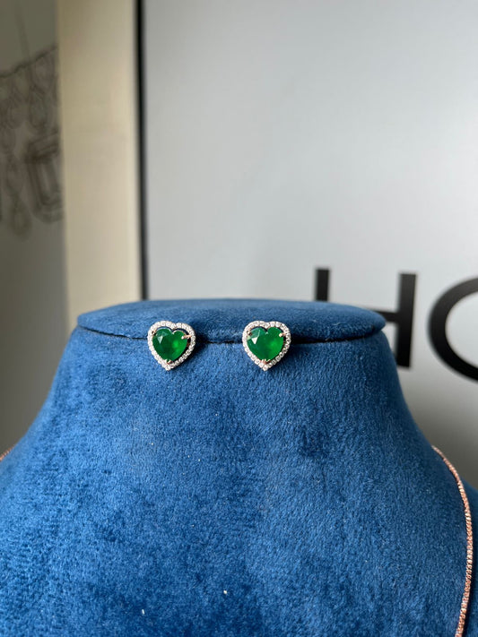 Emerald Pendant Set