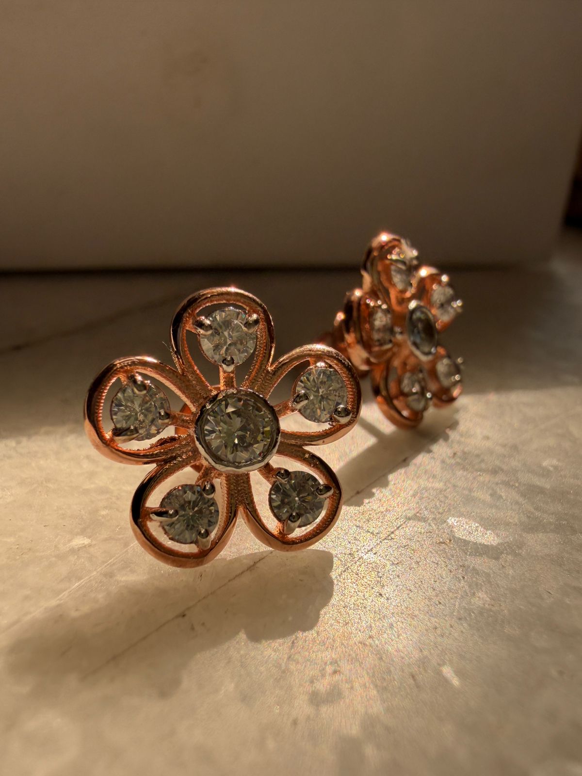 Rosette earrings
