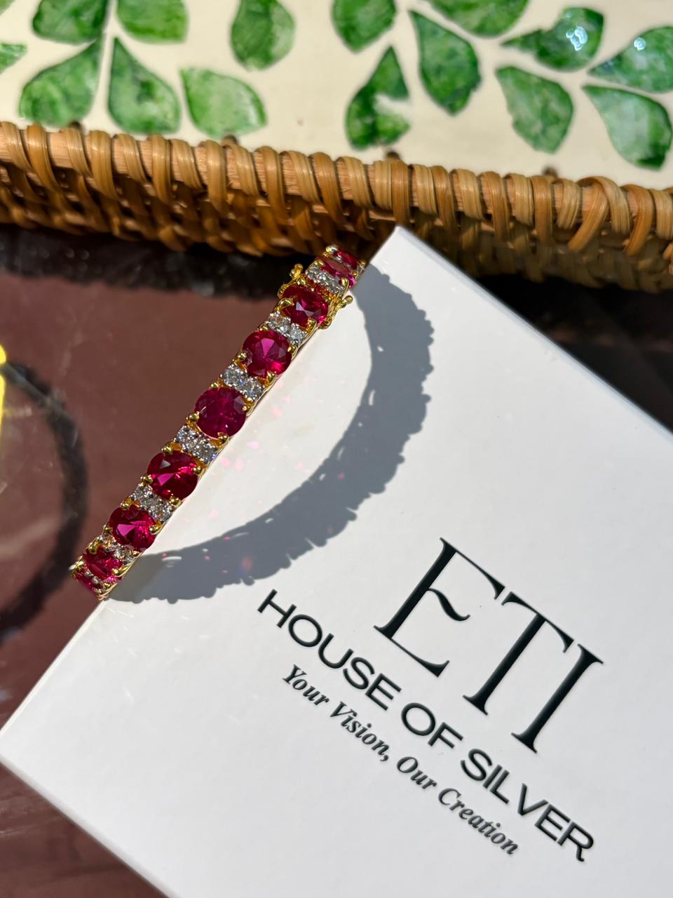 Gemstone Diamond Bangles