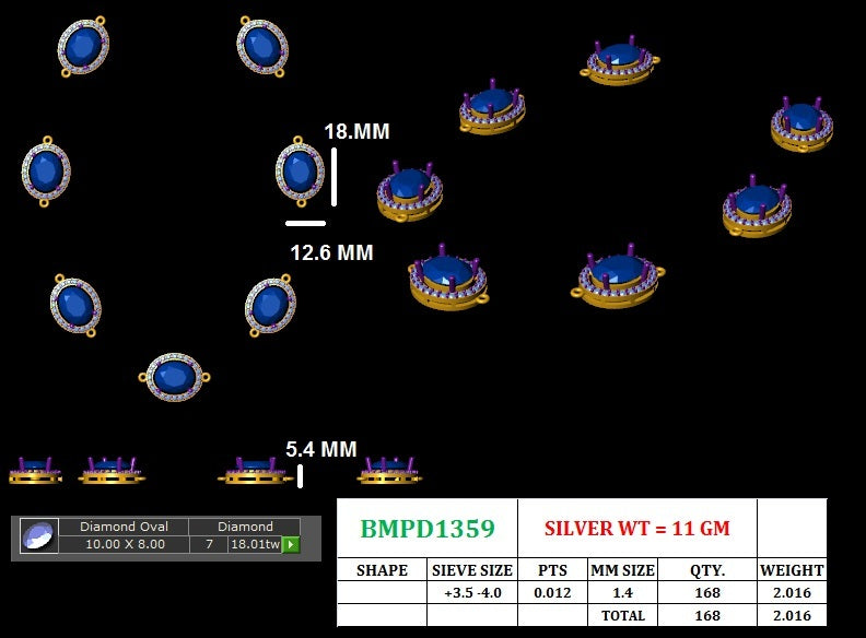 Oval Halo Trio Necklace