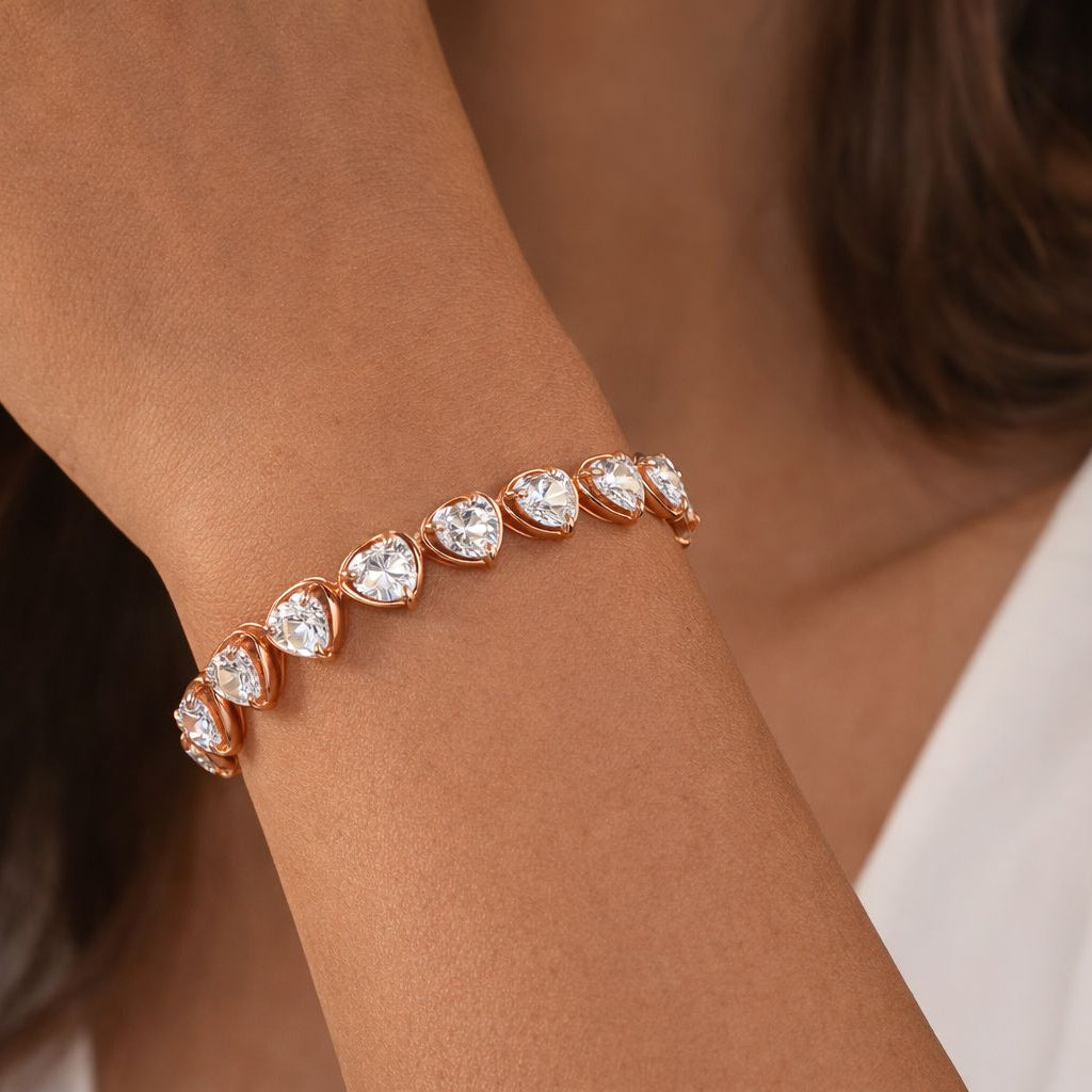 Heart Tennis Bracelet