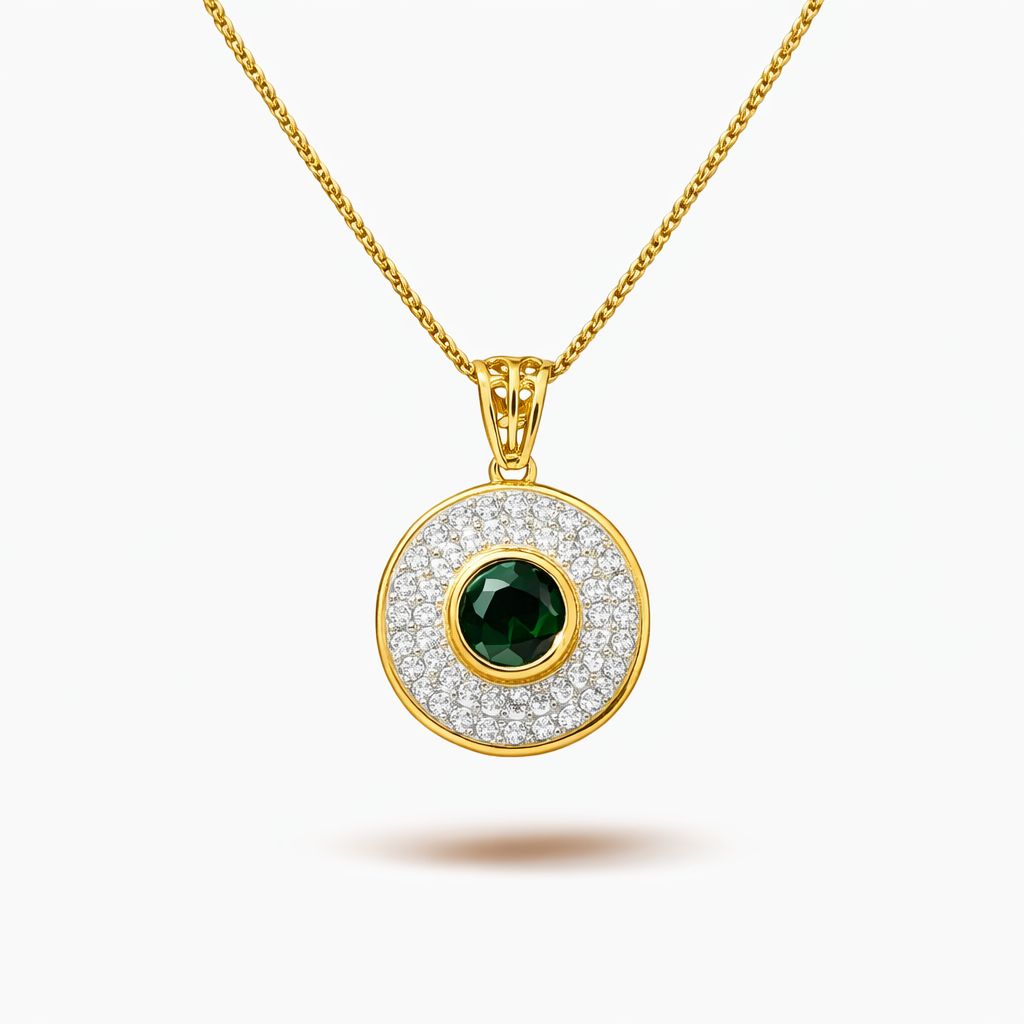 Green Aura pendant chain