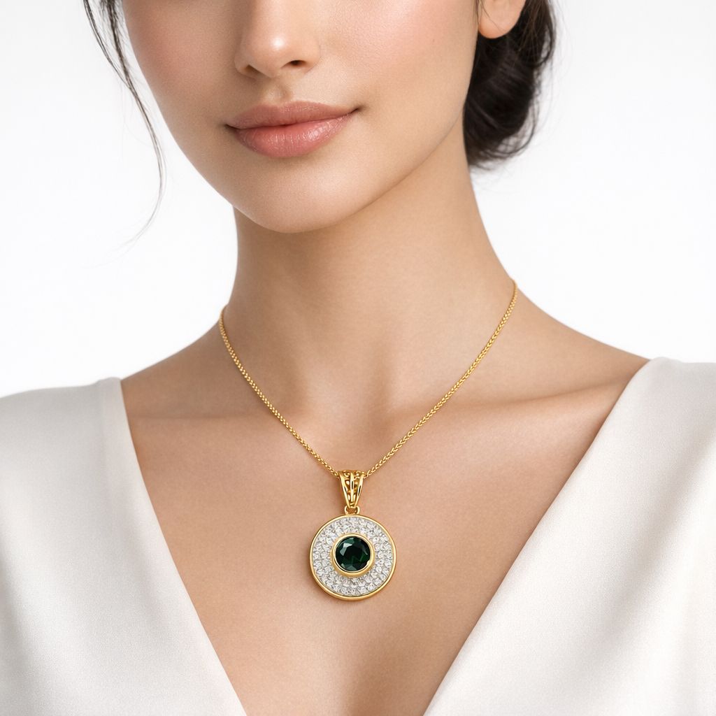 Green Aura pendant chain