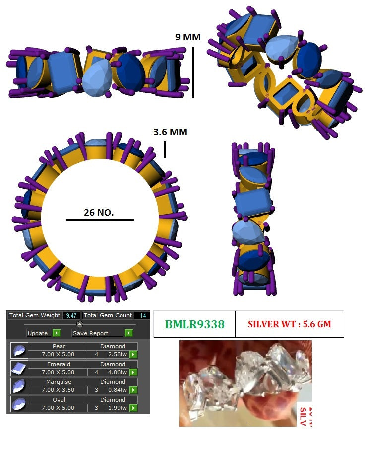 Multi Shape Eternity Band