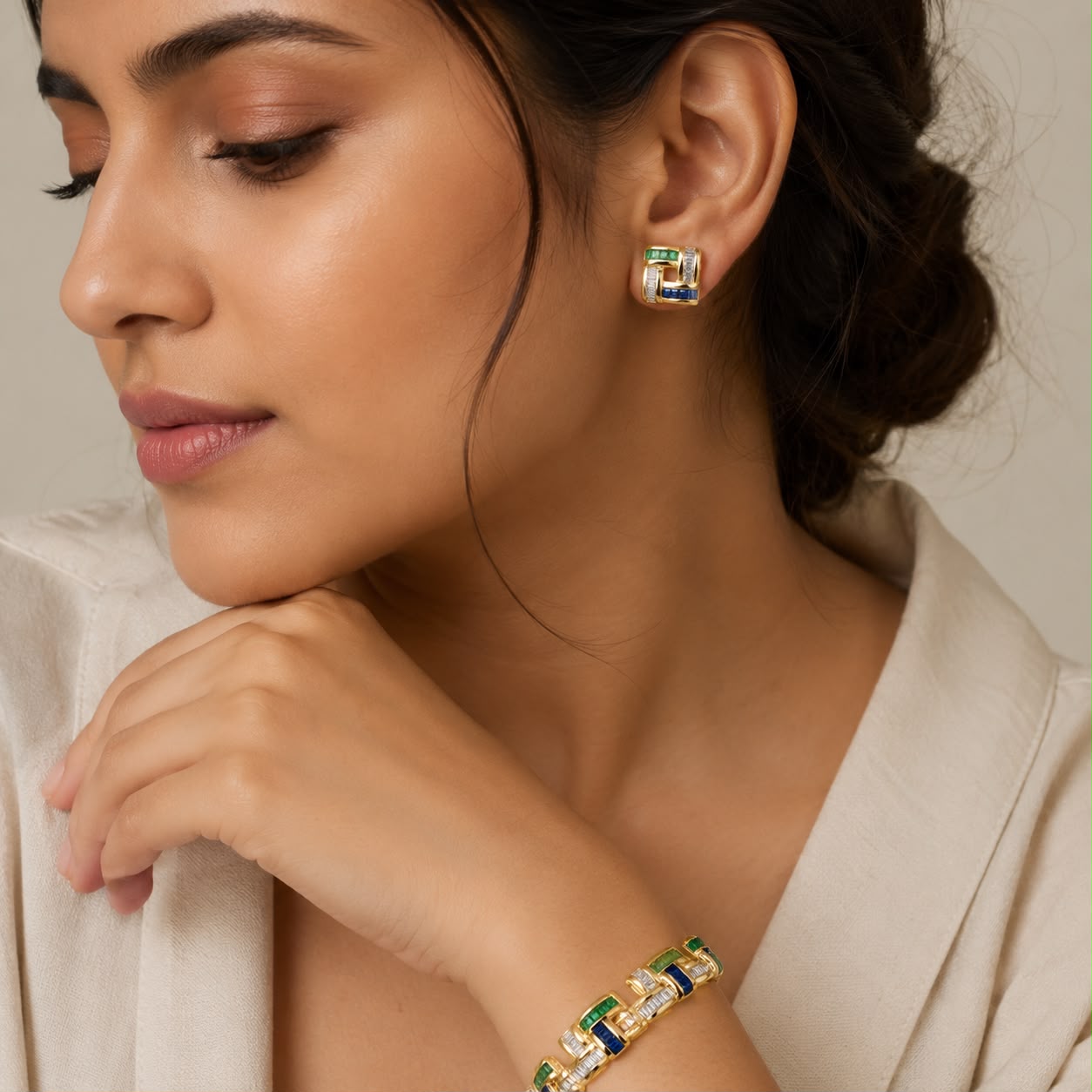 Knot channel earrings