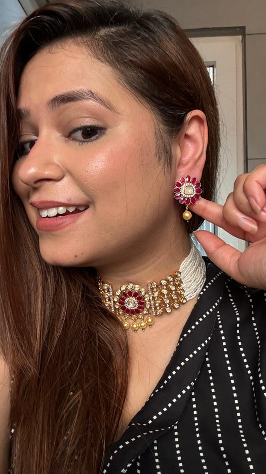 Lal Ratn Haar Choker Set