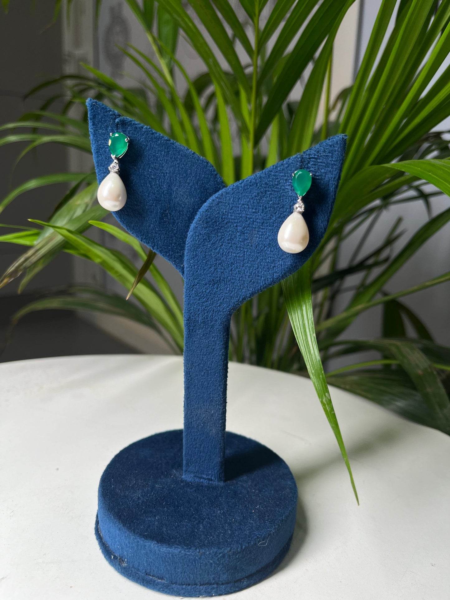 Emerald Pearl Earrings