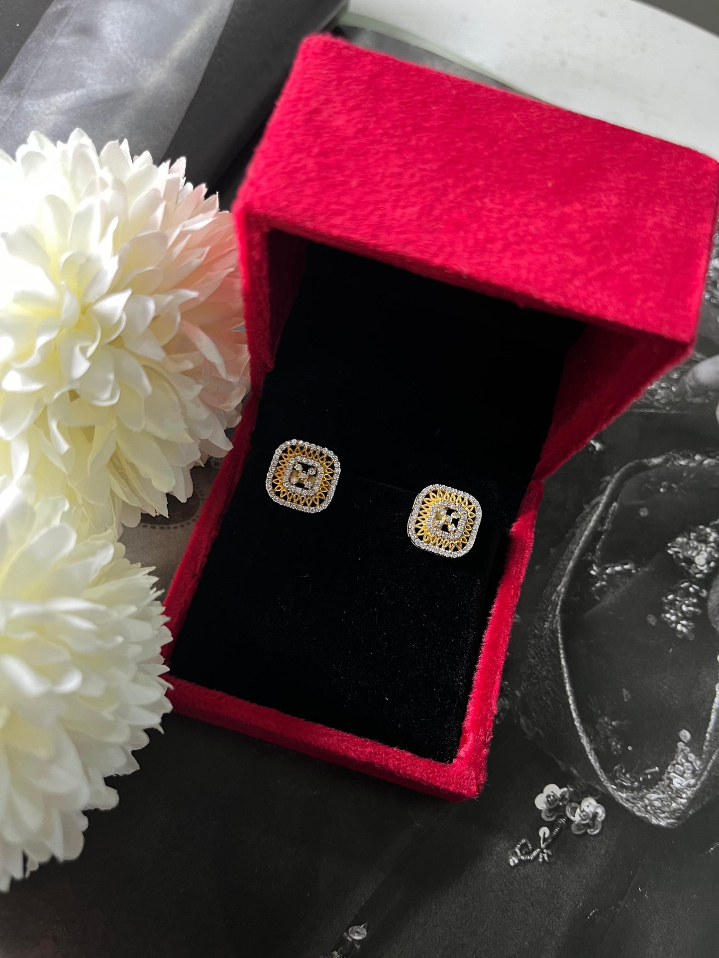 Golden Cushion Studs
