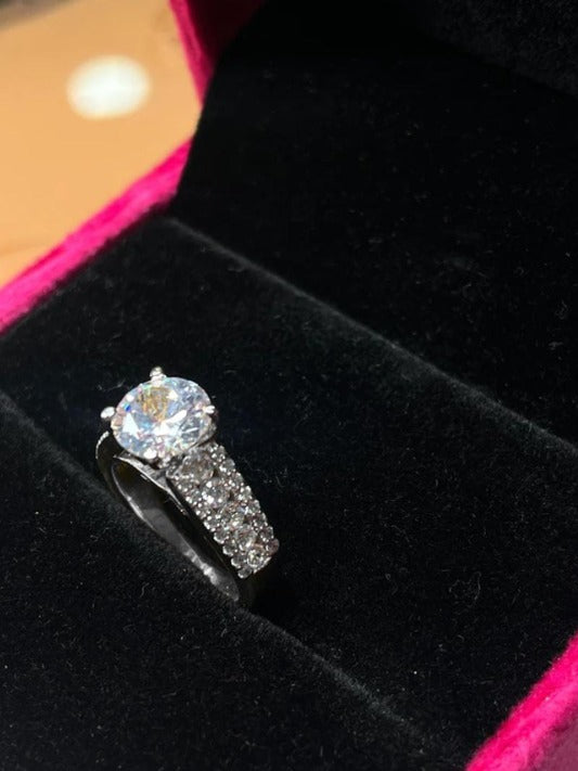 Solitaire Cascade Ring