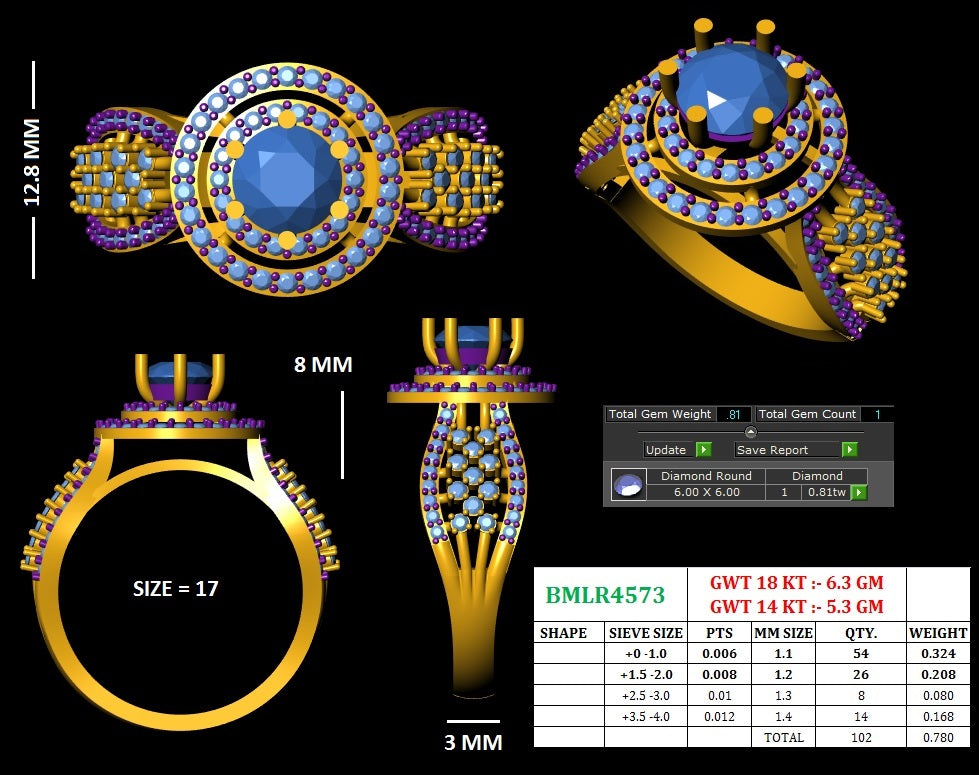 Diamond glow ring