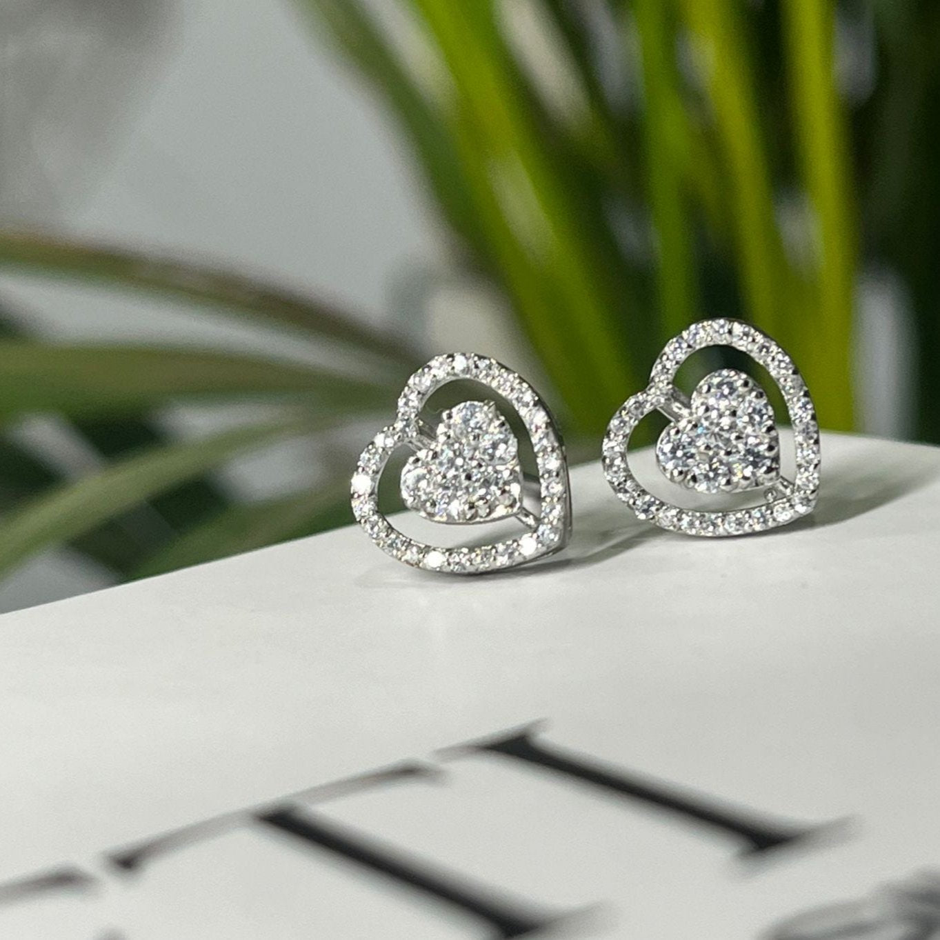 Precious Heart Halo Earrings