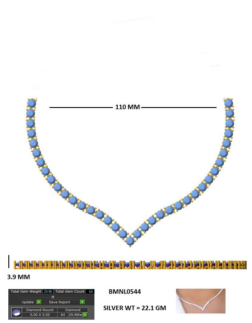 V String Necklace