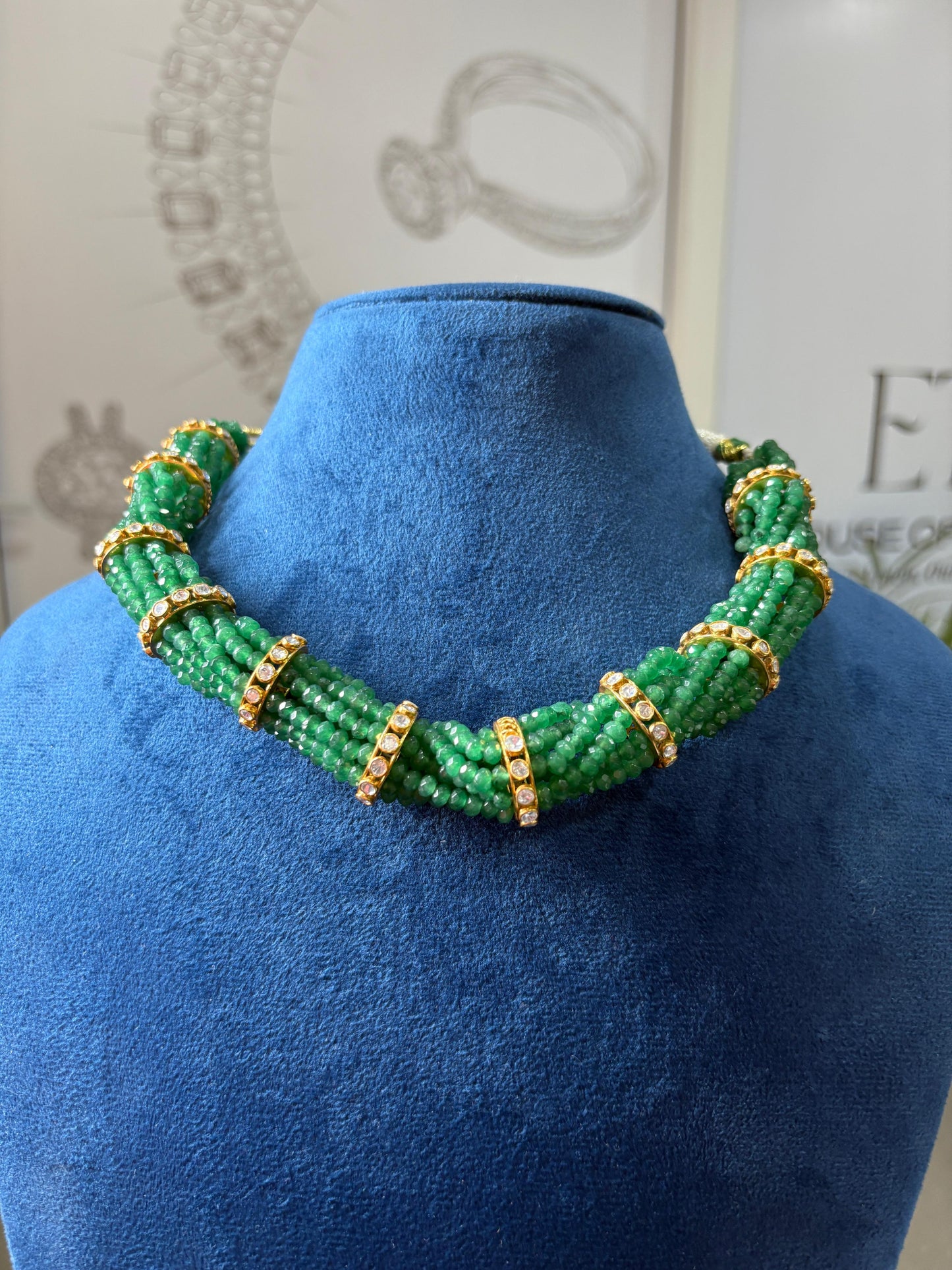 Interlaced Emerald Necklace