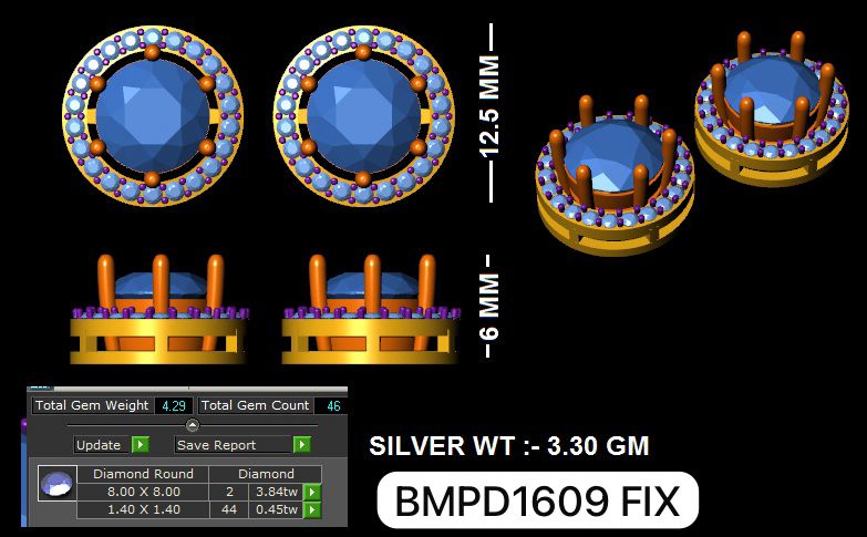 Solitaire Halo Pendant Set