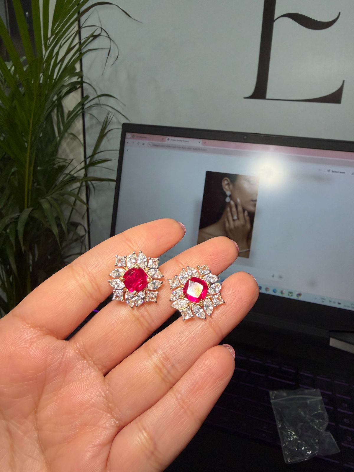 Raani Ruby Studs