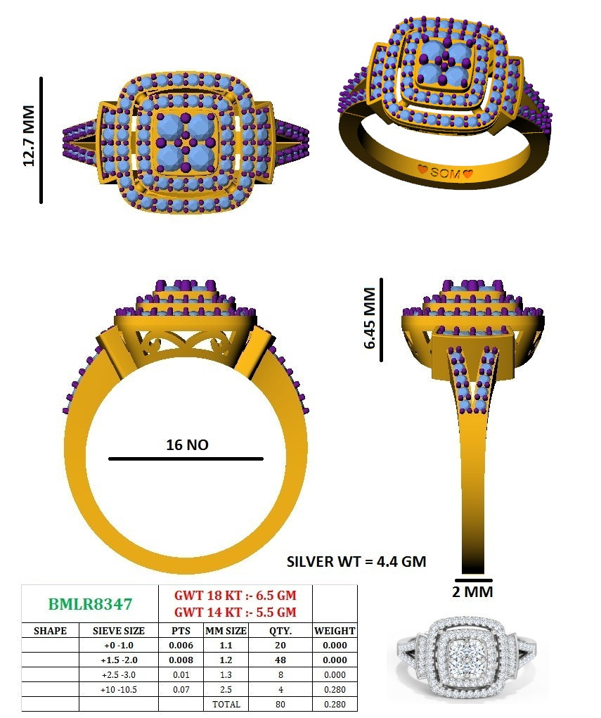 Cushion Precious Ring
