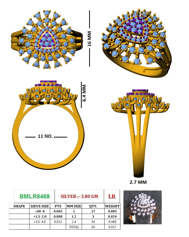 Diamond Trillion Ring