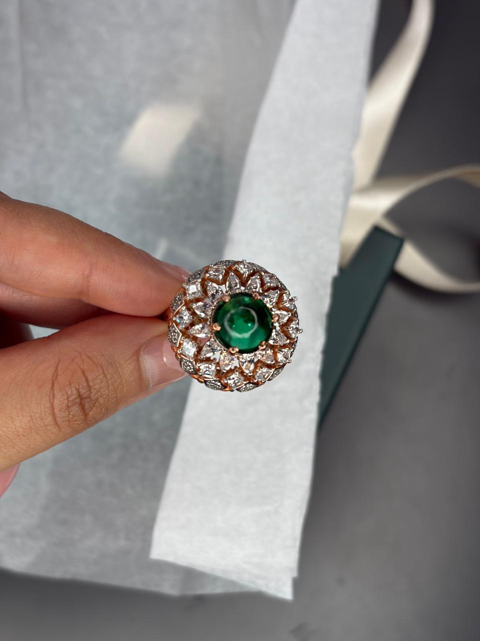 Enamel Diamond Ring