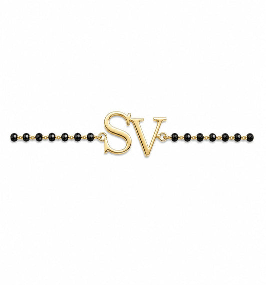 Initial Mangalsutra Bracelet